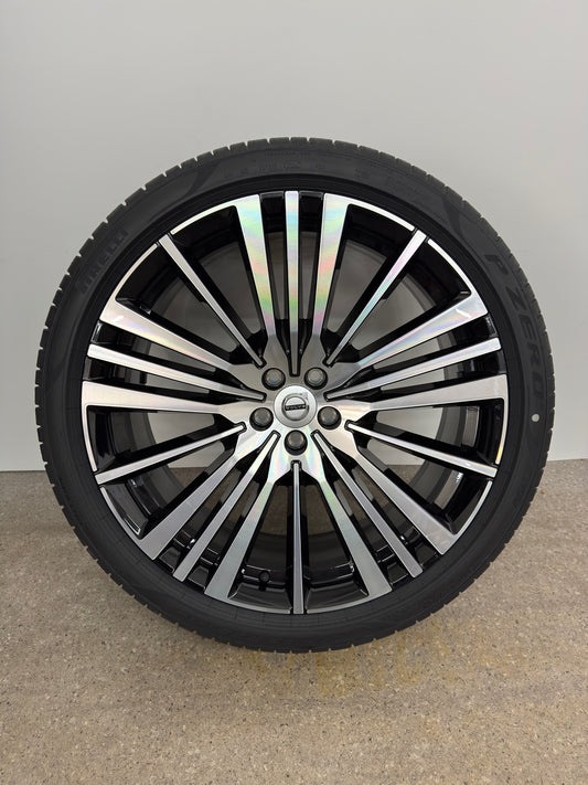 NEU DOT25 Original Volvo XC90 2 II 22 Zoll Sommerräder Sommerreifen Felgen 32207757 Alufelgen 20 Spoke Diamont Cut Sport Plus Ultra 275/35 R22 104W 9x22 ET38,5 Schwarz Bicolor Sommerradsatz SUV MwSt.