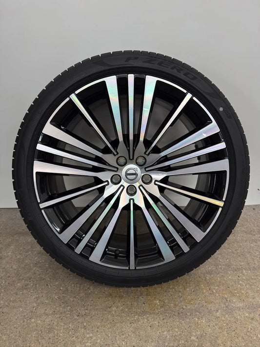 NEU DOT26 Original Volvo XC90 2 II 22 Zoll Sommerräder Sommerreifen Felgen 32207757 Alufelgen 20 Spoke Diamont Cut Sport Plus Ultra 275/35 R22 104W 9x22 ET38,5 Schwarz Bicolor Sommerradsatz SUV MwSt.