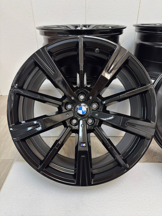 NEU* Original BMW 5er i5 G60 G61 G60E 20 Zoll M 938M Felgen Alufelgen 5A324E6 5A324E7 Black Edition Schwarz Hochglanz Sport M-Line 8,5x20 ET28 10x20 ET46 5x112 Limousine Touring Felgensatz MwSt.