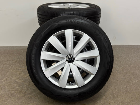 Neu Original VW Passat B8 3G Skoda Superb III 3V 215/60 R16 Zoll Sommerrräder Sommerreifen 3Q0601027 Stahlfelgen Felgen 6,5x16 ET41 5x112 Sommerkomplettradsatz
