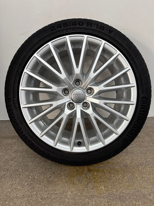 Original Audi TT TTS FV 8S 18 Zoll Felgen Alufelgen 8S0601025D S-Line 8Jx18H2 ET50 Sport Felgensatz Silber Coupé Roadster Facelift