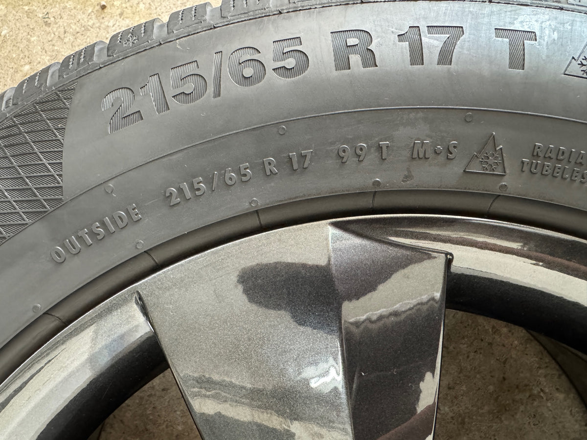 Original Skoda Kodiaq I 1 NS II 2 PS 17 Zoll Nanuq Winterräder Winterreifen Felgen 565601025AA Alufelgen 6,5x17 ET38 5x112 215/65 R17 103H M+S Winterradsatz Schwarz SUV