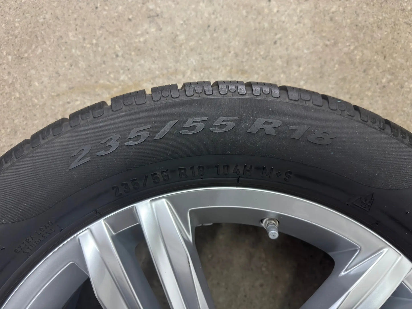 Original VW Tiguan II 2 Sebring 18 Zoll Winterräder Winterreifen Felgen 5NA601025M 5NA601025AQ Alufelgen 235/55 R18 104H M+S R-Line Silber Allspace AD1 5NA RDKS Winterradsatz