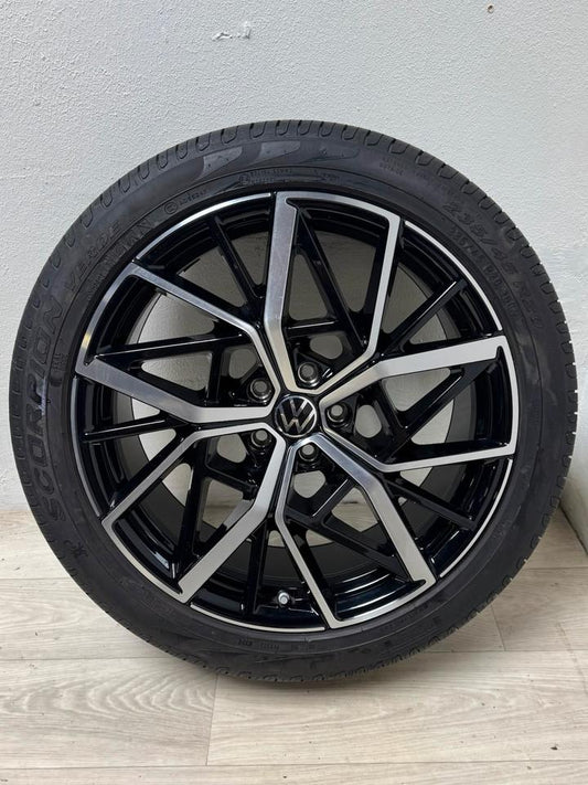 WIE NEU Original VW Tiguan III 3 Tayron CTI 20 Zoll Cannes Sommerräder Sommerreifen Felgen 571601025N Alufelgen R-Line 235/45 R20 101V Hankook 8x20 ET38 5x112 Sommerradsatz Kompletträder