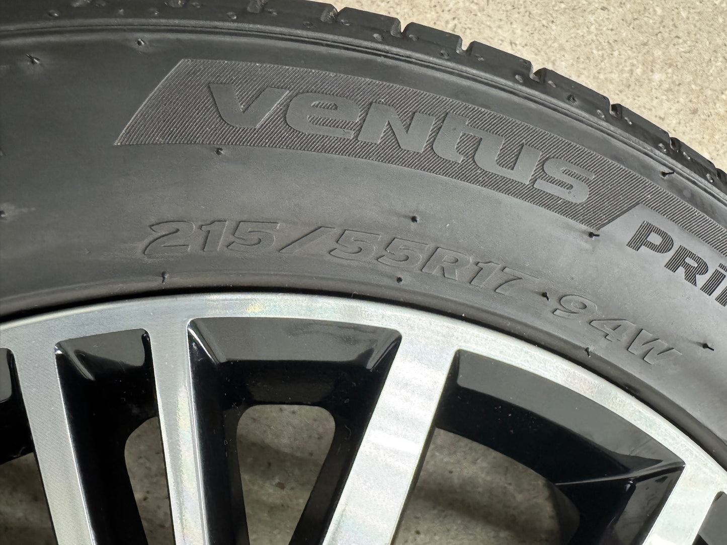 TOP DOT2024 Original VW Beetle 5C Linas 17 Zoll Sommerräder Sommerreifen Felgen 5C0601025BQ Alufelgen 215/55 R17 94W Sport Cabriolet Facelift Sommerradsatz Schwarz-Silber glanzgedreht