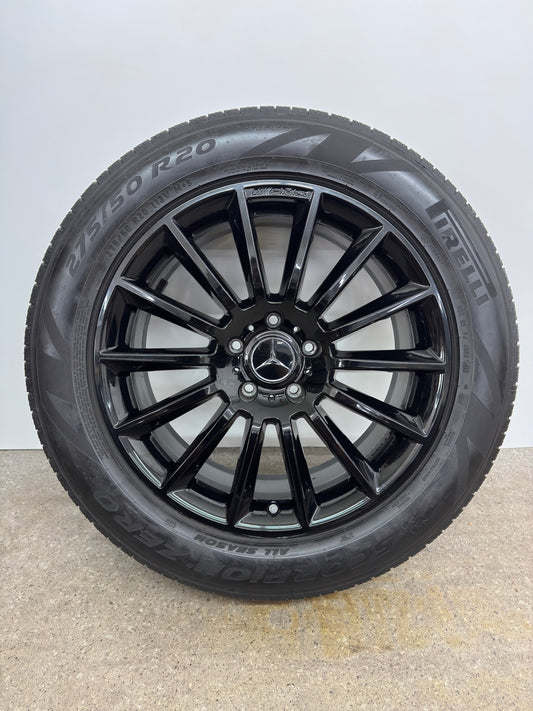 TOP ZUSTAND Original Mercedes G-Klasse W 463 W 465 20 Zoll AMG Ganzjahresreifen Felgen A4634011700 275/50 R20 113V MO Allwetterreifen Alufelgen Schwarz Sommerreifen Sommerräder SUV MwSt.