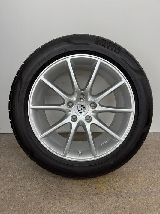 WIE NEU DOT2024 Original Porsche Cayenne E3 SUV 20 Zoll Sommerräder Sommerreifen Felgen 9Y0601025CT 9Y0601025DA Alufelgen Silber Design Sport N0 255/55 R20 110Y 295/45 R20 114Y Sommerradsatz MwSt.