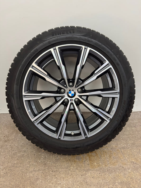 WIE NEU DOT24 Original BMW X5 G05 X6 G06 Sty. M 740M 20 Zoll Winterräder Winterreifen Felgen 8071996 Alufelgen 275/45 R20 110V M+S Sytling M Sport SUV RSC RFT Winterradsatz MwSt. ausweisbar