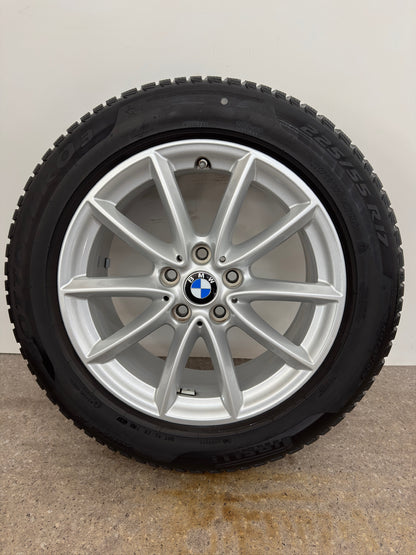 7 / 6 mm Original BMW X1 F48 X2 F39 Sty. 560 17 Zoll Winterräder Winterreifen Felgen 6856061 Alufelgen Styling RDKS RDCi 225/55 R17 97H 5x112 7,5x17 IS52 ET52 SUV Silber Winterradsatz MwSt.