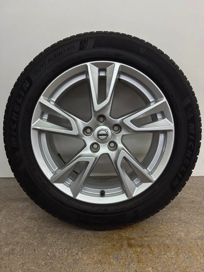 7,7 / 6,7mm Original Volvo XC40 X 536 S90 V90 Cross Country 18 Zoll Winterräder Winterrreifen Felgen 31362866 Alufelgen 235/55 R18 104H M+S SUV Silber Winterradsatz 5x108 7,5x18 ET50,5
