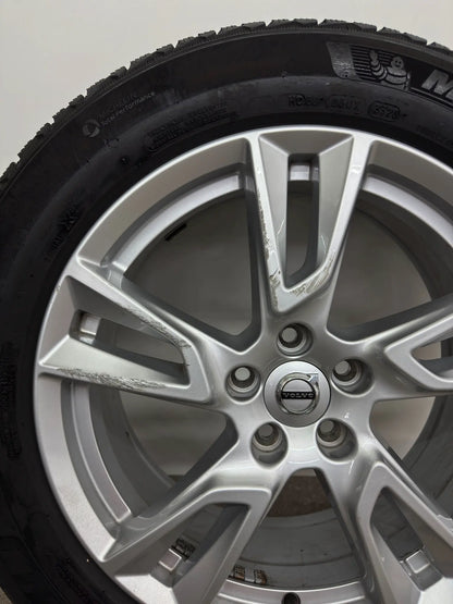 7,7 / 6,7mm Original Volvo XC40 X 536 S90 V90 Cross Country 18 Zoll Winterräder Winterrreifen Felgen 31362866 Alufelgen 235/55 R18 104H M+S SUV Silber Winterradsatz 5x108 7,5x18 ET50,5