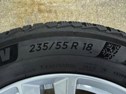 7,7 / 6,7mm Original Volvo XC40 X 536 S90 V90 Cross Country 18 Zoll Winterräder Winterrreifen Felgen 31362866 Alufelgen 235/55 R18 104H M+S SUV Silber Winterradsatz 5x108 7,5x18 ET50,5