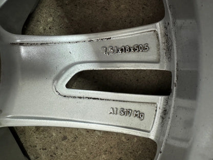 7,7 / 6,7mm Original Volvo XC40 X 536 S90 V90 Cross Country 18 Zoll Winterräder Winterrreifen Felgen 31362866 Alufelgen 235/55 R18 104H M+S SUV Silber Winterradsatz 5x108 7,5x18 ET50,5