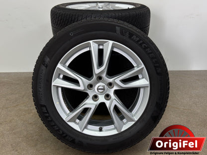 7,7 / 6,7mm Original Volvo XC40 X 536 S90 V90 Cross Country 18 Zoll Winterräder Winterrreifen Felgen 31362866 Alufelgen 235/55 R18 104H M+S SUV Silber Winterradsatz 5x108 7,5x18 ET50,5