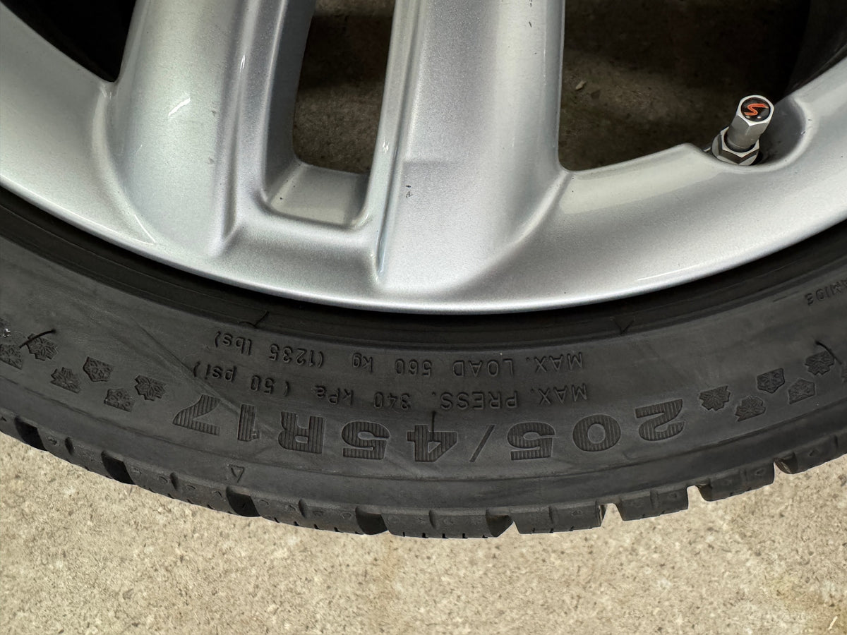 7mm Original Mini Cooper S One F55 F56 F57 Spoke 501 17 Zoll Winterräder Winterreifen Felgen 6855107 Alufelgen 205/45 R17 88V Silber M+S Track JCW 5x112 Winterradsatz MwSt.
