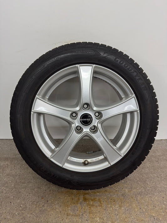 7mm VW Passat B8 3G Beetle 16 Skoda Karoq NU Seat Ateca 5FP 17 Zoll Winterräder Winterreifen Felgen Alufelgen 215/55 R17 98V 5x112 6,5x17 ET41 KBA 50398 Silber Winterradsatz SUV