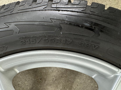 7mm VW Passat B8 3G Beetle 16 Skoda Karoq NU Seat Ateca 5FP 17 Zoll Winterräder Winterreifen Felgen Alufelgen 215/55 R17 98V 5x112 6,5x17 ET41 KBA 50398 Silber Winterradsatz SUV