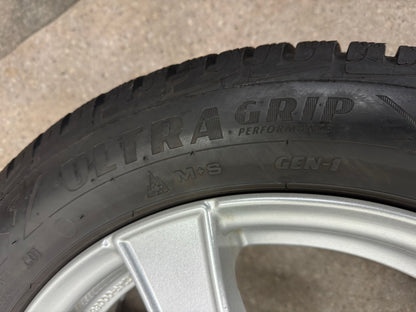 7mm VW Passat B8 3G Beetle 16 Skoda Karoq NU Seat Ateca 5FP 17 Zoll Winterräder Winterreifen Felgen Alufelgen 215/55 R17 98V 5x112 6,5x17 ET41 KBA 50398 Silber Winterradsatz SUV