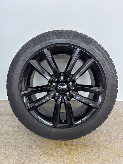 8 / 7mm TOP Original VW Arteon 3H Shooting Brake 17 Zoll Winterräder Winterreifen Felgen Alufelgen KBA52299 Schwarz M+S 225/50 R17 98V Continental Winterradsatz