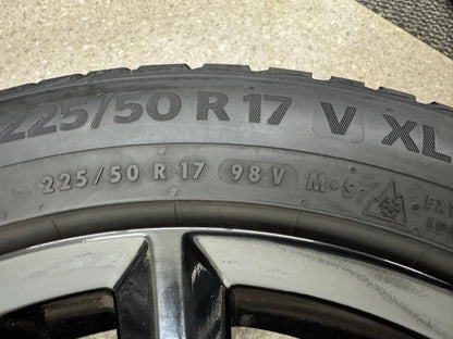8 / 7mm TOP Original VW Arteon 3H Shooting Brake 17 Zoll Winterräder Winterreifen Felgen Alufelgen KBA52299 Schwarz M+S 225/50 R17 98V Continental Winterradsatz
