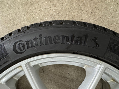 8 / 7mm VW Golf VII 7 Audi A3 8V Seat Leon 5F Skoda Octavia 5E 17 Zoll Winterräder Winterreifen Felgen Alufelgen 225/45 R17 91H III 3 AU Silber M+S KBA 50565 Winterradsatz