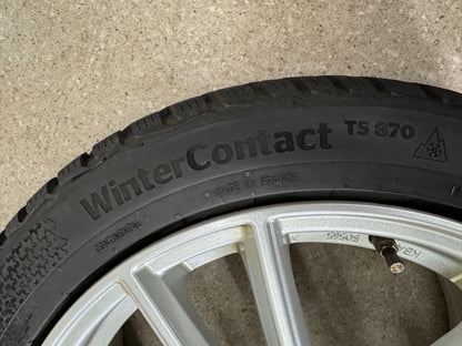 8 / 7mm VW Golf VII 7 Audi A3 8V Seat Leon 5F Skoda Octavia 5E 17 Zoll Winterräder Winterreifen Felgen Alufelgen 225/45 R17 91H III 3 AU Silber M+S KBA 50565 Winterradsatz
