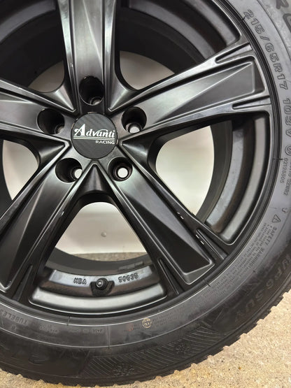 Audi Q3 F3 Seat Tarraco KN KN2 Skoda Kodiaq I 1 NS VW Tiguan II 2 5N AD1 17 Zoll Winterräder Winterreifen Felgen Alufelgen Schwarz 215/65 R17 103H 103V M+S KBA 50635 SUV Winterradsatz