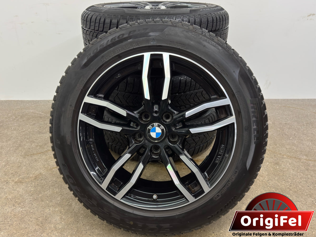 TOP ZUSTAND BMW X1 F48 X2 F39 Mini Countryman F60 17 Zoll Winterräder Winterreifen Felgen Alufelgen 205/60 R17 93H KBA 50750 M+S Schwarz Bicolor RDKS RDCi Pirelli * SUV Winterradsatz MwSt.