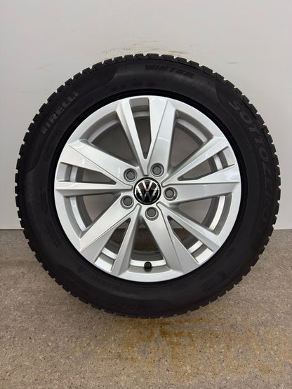 DOT2023 Original VW Touran II 2 5T 16 Zoll Karlstad Winterräder Winterreifen Felgen 5TA601025Q Alufelgen 6,5x16 ET48 5x112 205/60 R16 96H Silber Winterradsatz MwSt. ausweisbar