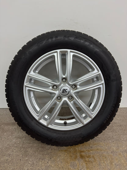 DOT22 7 / 5,5mm VW T-Roc A1 Audi Q2 GA 16 Zoll Winterräder Winterreifen Felgen Alufelgen 205/60 R16 92H 6x16 ET43 5x112 KBA 53155 SUV Silber Doppelspeiche Winterradsatz MwSt.
