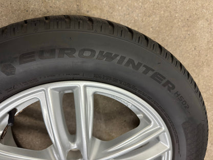 DOT22 7 / 5,5mm VW T-Roc A1 Audi Q2 GA 16 Zoll Winterräder Winterreifen Felgen Alufelgen 205/60 R16 92H 6x16 ET43 5x112 KBA 53155 SUV Silber Doppelspeiche Winterradsatz MwSt.