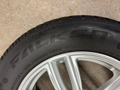 DOT22 7 / 5,5mm VW T-Roc A1 Audi Q2 GA 16 Zoll Winterräder Winterreifen Felgen Alufelgen 205/60 R16 92H 6x16 ET43 5x112 KBA 53155 SUV Silber Doppelspeiche Winterradsatz MwSt.