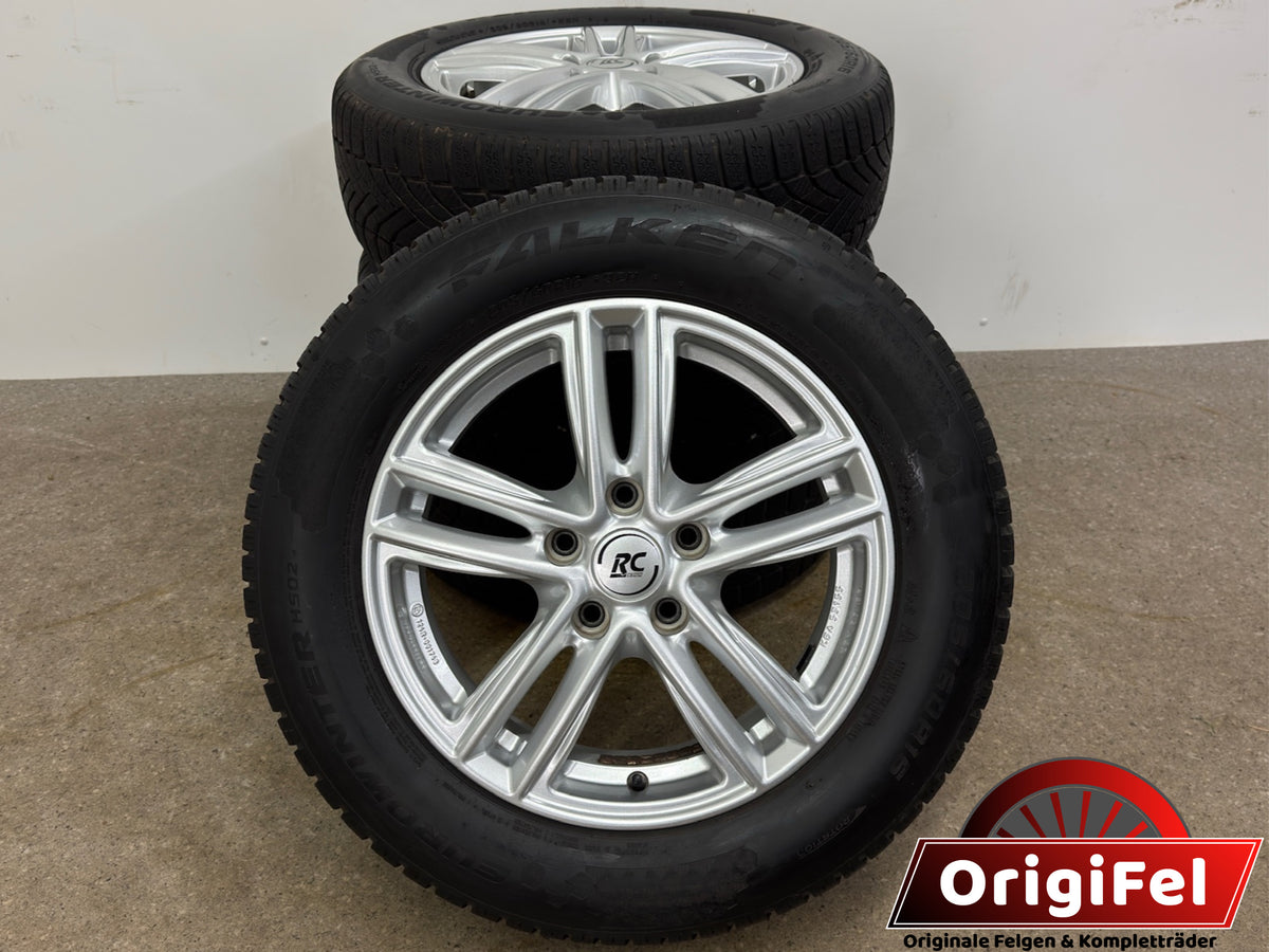 DOT22 7 / 5,5mm VW T-Roc A1 Audi Q2 GA 16 Zoll Winterräder Winterreifen Felgen Alufelgen 205/60 R16 92H 6x16 ET43 5x112 KBA 53155 SUV Silber Doppelspeiche Winterradsatz MwSt.