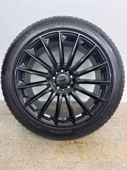 DOT22 8 / 7-6,5mm VW Tiguan R-Line II 2 AD1 5N III 3 CTI Skoda Kodiaq I 1 NS PS Seat Tarraco FR KN2 Cupra Terramar KP Audi Q3 F3 235/50 R19 Zoll Winterräder Winterreifen Felgen Alufelgen Schwarz