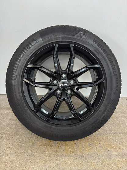 DOT23 VW Tiguan II 2 5N AD1 Audi Q3 F3 Seat Tarraco KN2 Skoda Kodiaq I 1 NS PS Aiways U5 17 Zoll Winterräder Winterreifen Felgen Alufelgen 215/65 R17 99H Schwarz M+S SUV Winterradsatz