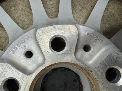 WIE NEU DOT24/23 Original BMW 5er G30 G31 Styling 619 18 Zoll Winterräder Winterreifen Felgen 6861224 Alufelgen 245/45 R18 100V Silber Vielspeiche 8x18 ET30 IS30 Limousine Touring Winterradsatz MwSt.