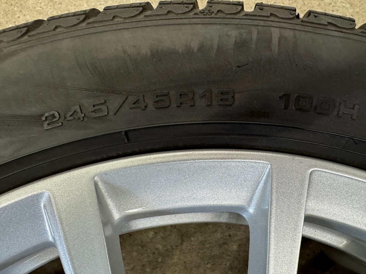 WIE NEU DOT24/23 Original BMW 5er G30 G31 Styling 619 18 Zoll Winterräder Winterreifen Felgen 6861224 Alufelgen 245/45 R18 100V Silber Vielspeiche 8x18 ET30 IS30 Limousine Touring Winterradsatz MwSt.