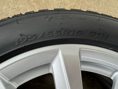 DOT26/25 neu / 7mm Original Audi A1 GB Citycarver Allstreet 16 Zoll Winterrräder Winterreifen Felgen 82A601025C Alufelgen 195/55 R16 91H XL Silber 6,5x16 ET40 5x100 S-Line M+S Winterkomplettradsatz