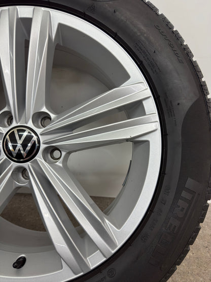 DOT4922 Original VW Tiguan II 2 Sebring 18 Zoll Winterräder Winterreifen Felgen 5NA601025M 5NA601025AQ Alufelgen 235/55 R18 104H M+S R-Line Silber Allspace AD1 5NA RDKS Winterradsatz