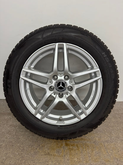 Mercedes A-Klasse W 176 B-Klasse W 242 W 246 CLA C 117 C-Klasse W 204 GLA X 156 17 Zoll Felgen Alufelgen 7x17 ET48,5 KBA 50255 Silber 5x112 Felgensatz REIFEN NUR TRANSPORTSCHUTZ MwSt.