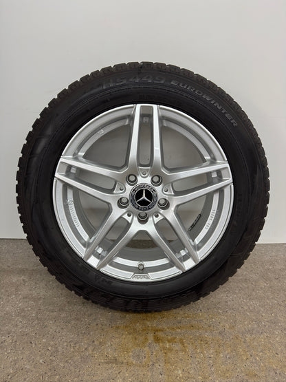 Mercedes A-Klasse W 176 B-Klasse W 242 W 246 CLA C 117 C-Klasse W 204 GLA X 156 17 Zoll Felgen Alufelgen 7x17 ET48,5 KBA 50255 Silber 5x112 Felgensatz REIFEN NUR TRANSPORTSCHUTZ MwSt.