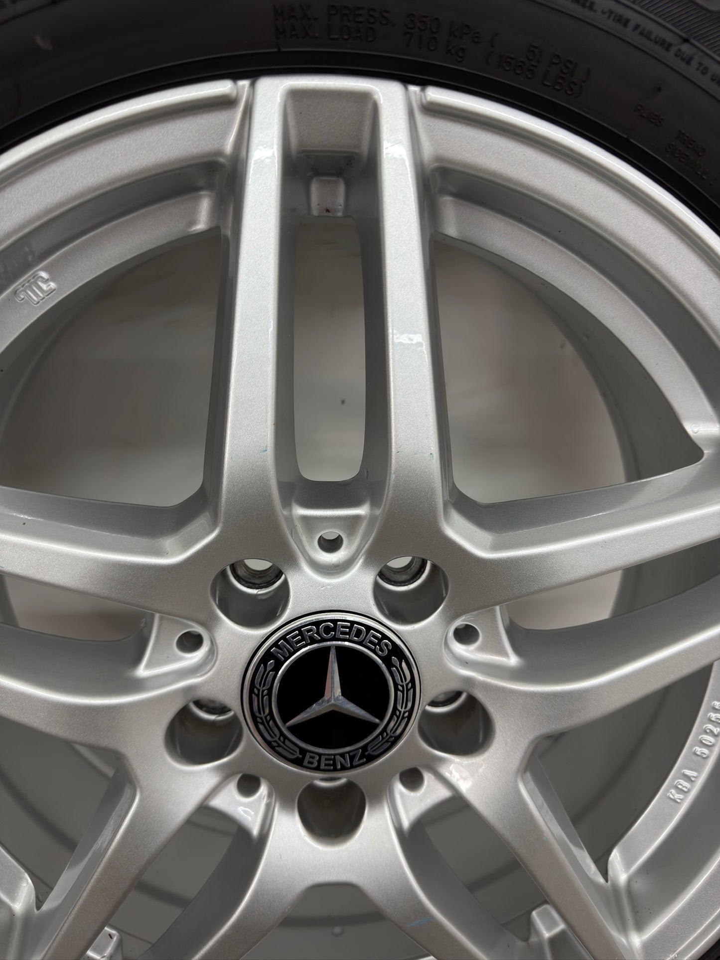 Mercedes A-Klasse W 176 B-Klasse W 242 W 246 CLA C 117 C-Klasse W 204 GLA X 156 17 Zoll Felgen Alufelgen 7x17 ET48,5 KBA 50255 Silber 5x112 Felgensatz REIFEN NUR TRANSPORTSCHUTZ MwSt.