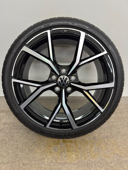 NEU DOT25 Original VW Golf VIII 8 5H CD 19 Zoll Estoril Sommerräder Sommerreifen Felgen 5H0601025AM 5H0601025AD Alufelgen 235/35 R19 91Y GTI GTD R R-Line Edition 8x19 ET50 5x112 Sommerradsatz