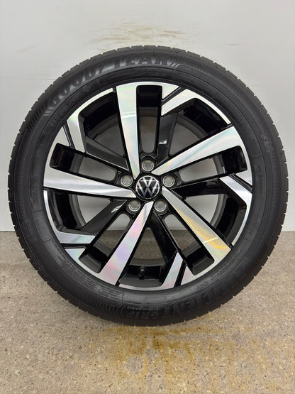 NEU DOT25 Original VW Polo VI 6 2G AW 16 Zoll Torsby Sommerräder Sommerreifen Felgen 2G0601025T Alufelgen R-Line 195/55 R16 91V Sport Edition Schwarz glanzgedreht 6,5x16 ET47 5x100 Sommerradsatz