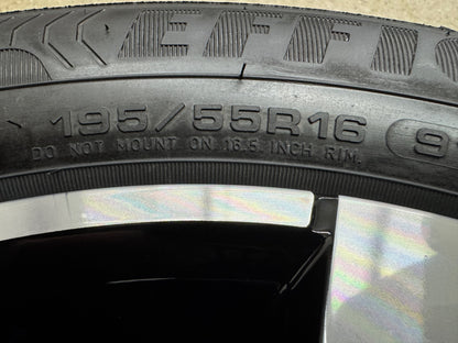 NEU DOT25 Original VW Polo VI 6 2G AW 16 Zoll Torsby Sommerräder Sommerreifen Felgen 2G0601025T Alufelgen R-Line 195/55 R16 91V Sport Edition Schwarz glanzgedreht 6,5x16 ET47 5x100 Sommerradsatz