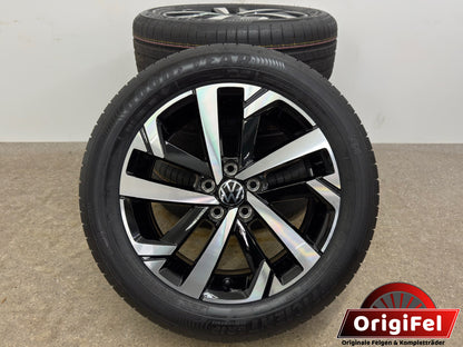 NEU DOT25 Original VW Polo VI 6 2G AW 16 Zoll Torsby Sommerräder Sommerreifen Felgen 2G0601025T Alufelgen R-Line 195/55 R16 91V Sport Edition Schwarz glanzgedreht 6,5x16 ET47 5x100 Sommerradsatz