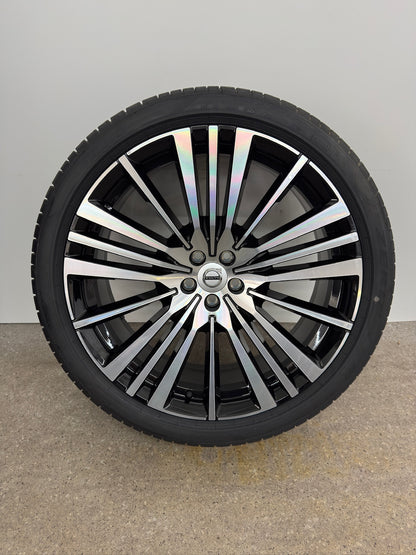 NEU DOT25 Original Volvo XC90 2 II 22 Zoll Sommerräder Sommerreifen Felgen 32207757 Alufelgen 20 Spoke Diamont Cut Sport Plus Ultra 275/35 R22 104W 9x22 ET38,5 Schwarz Bicolor Sommerradsatz SUV MwSt.
