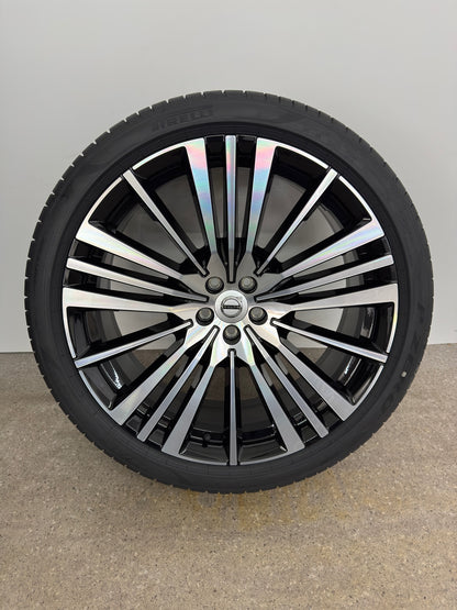 NEU DOT25 Original Volvo XC90 2 II 22 Zoll Sommerräder Sommerreifen Felgen 32207757 Alufelgen 20 Spoke Diamont Cut Sport Plus Ultra 275/35 R22 104W 9x22 ET38,5 Schwarz Bicolor Sommerradsatz SUV MwSt.
