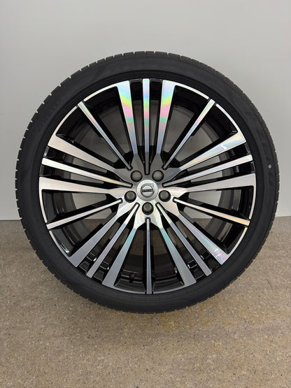 NEU DOT25 Original Volvo XC90 2 II 22 Zoll Sommerräder Sommerreifen Felgen 32207757 Alufelgen 20 Spoke Diamont Cut Sport Plus Ultra 275/35 R22 104W 9x22 ET38,5 Schwarz Bicolor Sommerradsatz SUV MwSt.