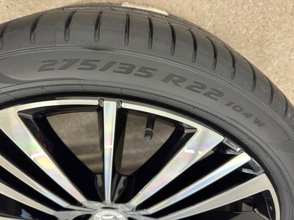 NEU DOT25 Original Volvo XC90 2 II 22 Zoll Sommerräder Sommerreifen Felgen 32207757 Alufelgen 20 Spoke Diamont Cut Sport Plus Ultra 275/35 R22 104W 9x22 ET38,5 Schwarz Bicolor Sommerradsatz SUV MwSt.